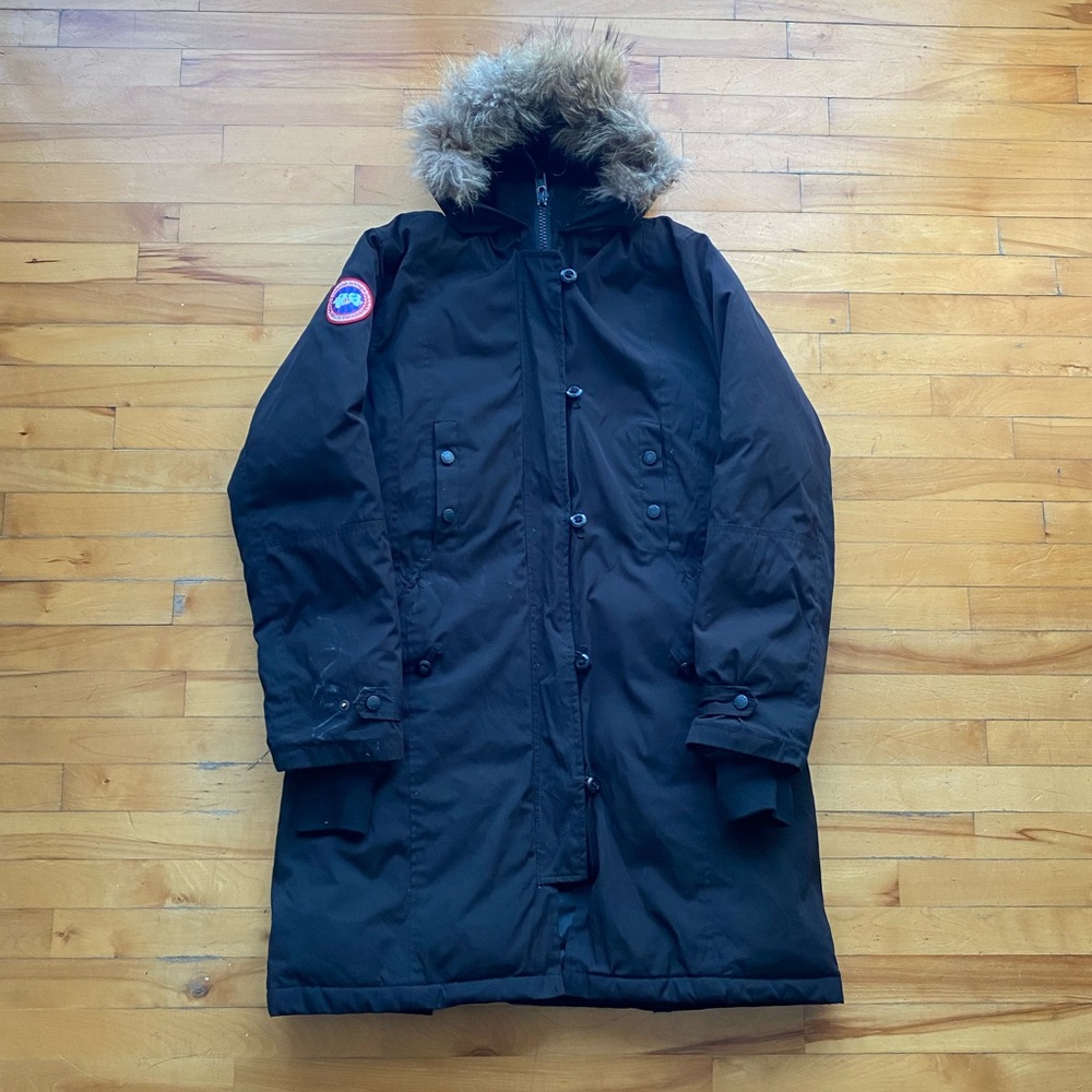 Canada Goose Black Parka with Fur-Trim Hood